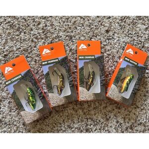 Ozark Trail Multi-Species Asst. Fishing Lure Set 3-mini Crawdad 1- mini Hopper